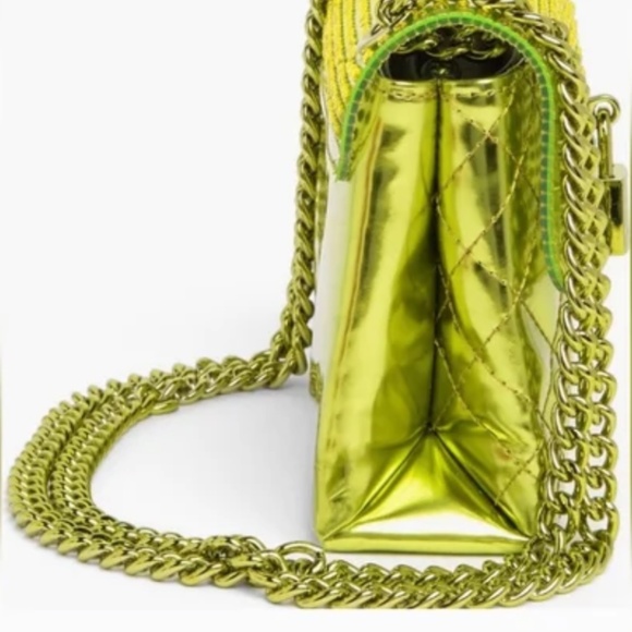 Kurt Geiger NWT Neon Lime Green Brixton Bag with Dustbag - Picture 3 of 6